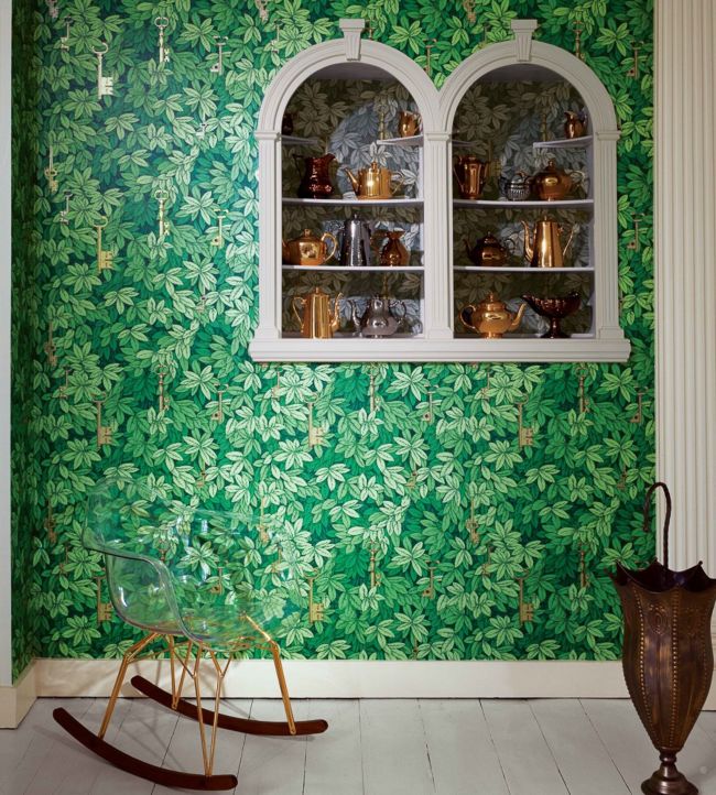 Chiavi Segrete Wallpaper - Olive - 114/9018 - Cole & Son - Premier Wallcovering