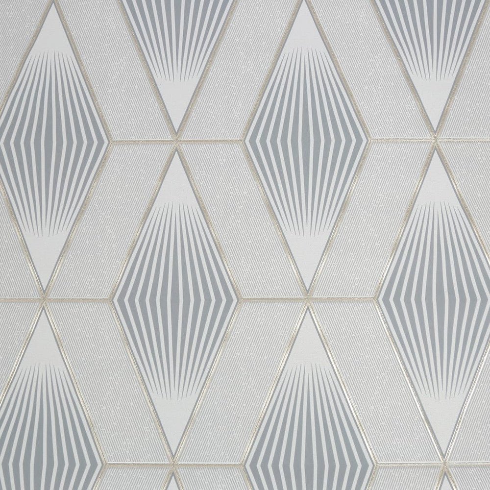 Chicago Geo Wallpaper - Grey - Superfresco Easy - 122640 - Premier Wallcovering