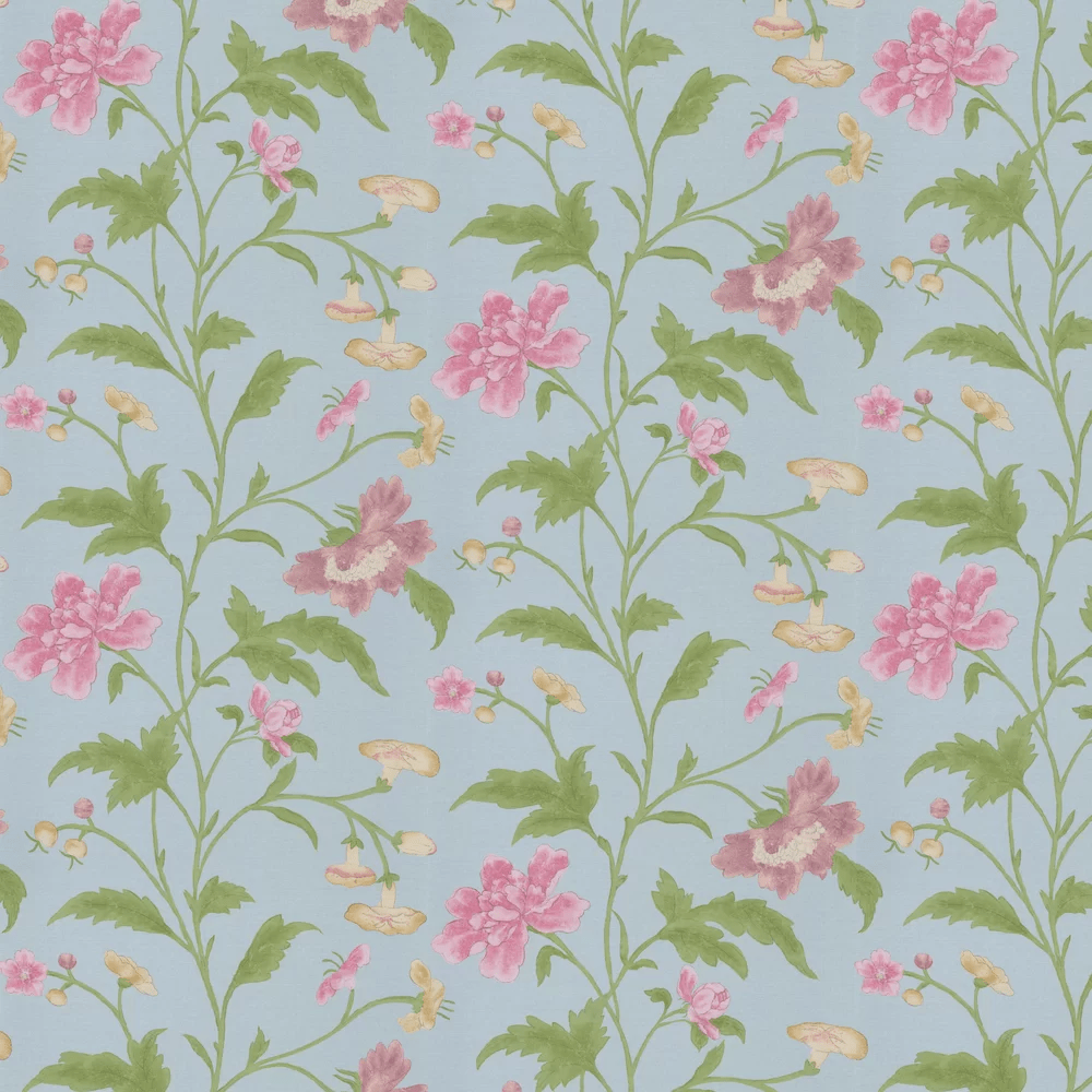 China Rose Wallpaper - China Blue - Little Greene - 0247CHBLUEL - Premier Wallcovering