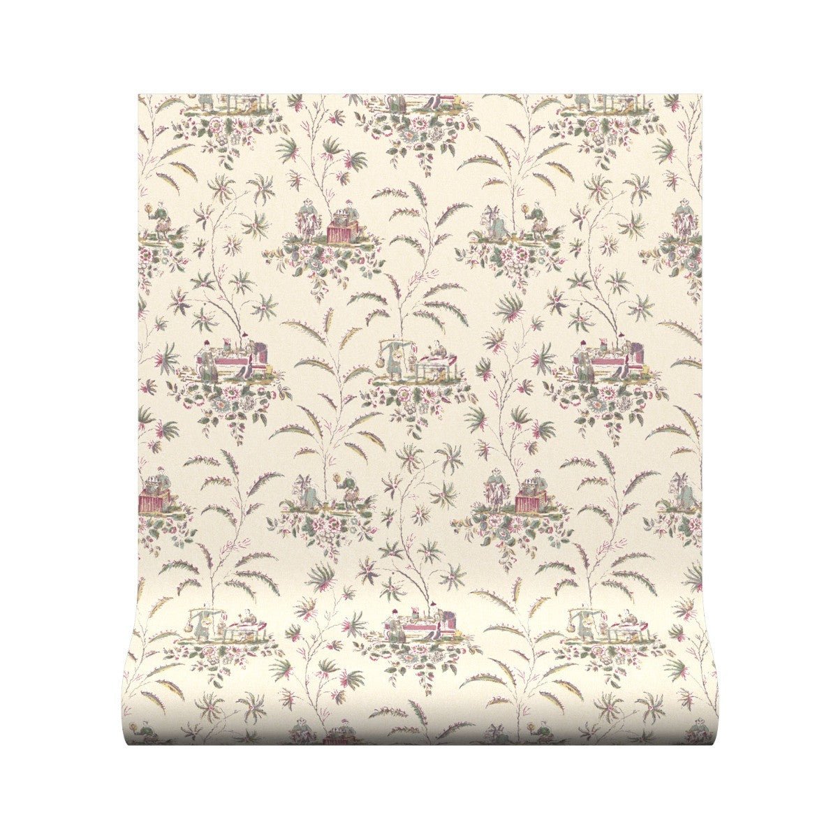Chinese Figures Wallpaper - Summer - Warner House - Premier Wallcovering
