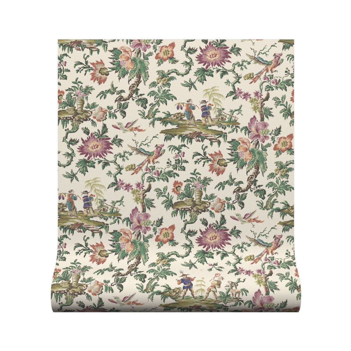 Chinese Garden Wallpaper - Stone - Warner House - Premier Wallcovering