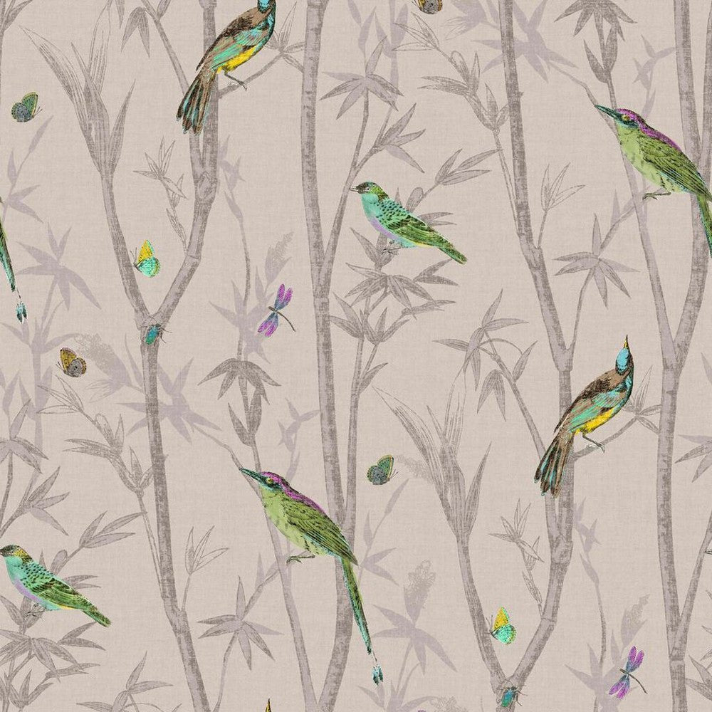 Chinoiserie Bird Trail Wallpaper - Natural - Next - 118266 - Premier Wallcovering