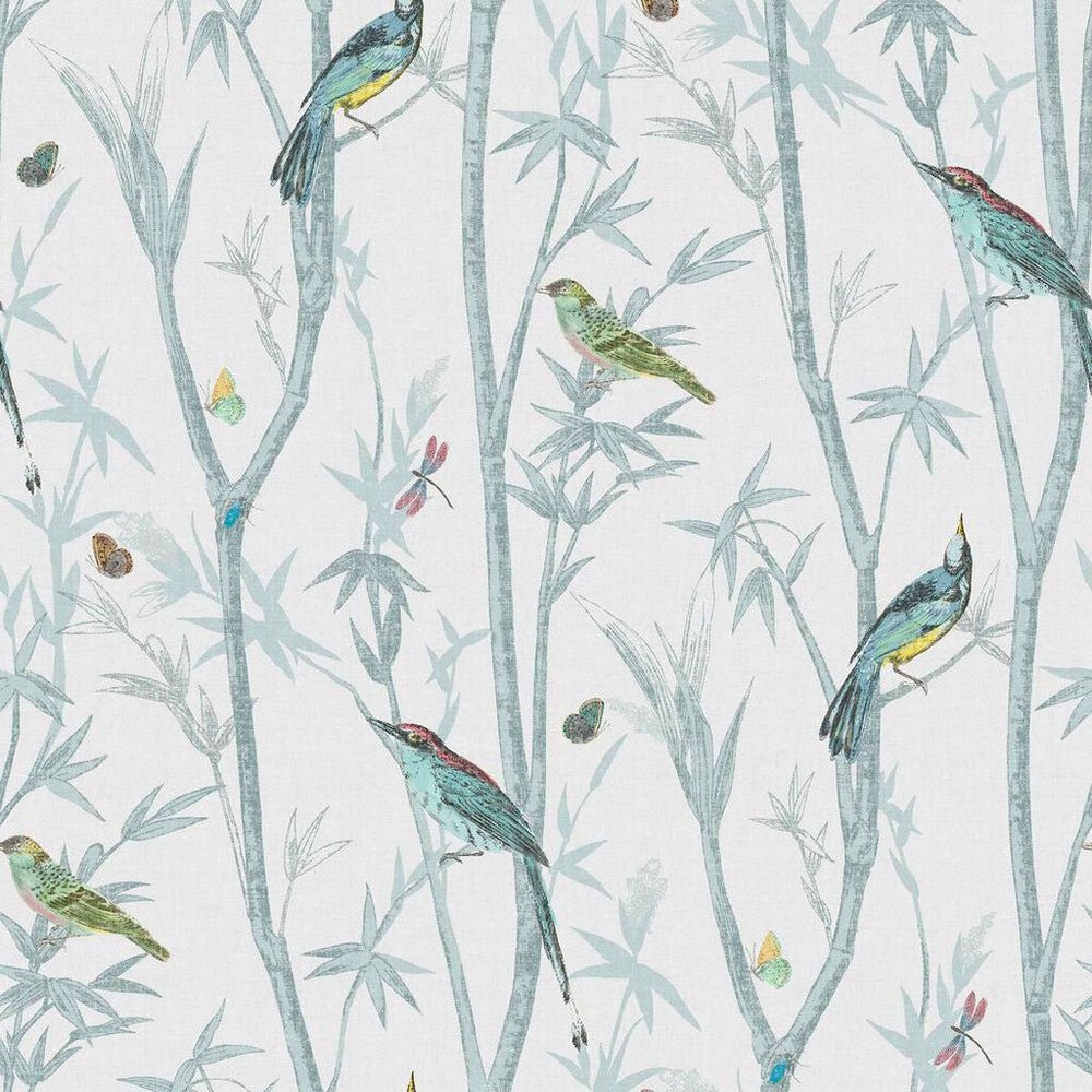 Chinoiserie Bird Trail Wallpaper - Duck Egg - Next - 118267 - Premier Wallcovering