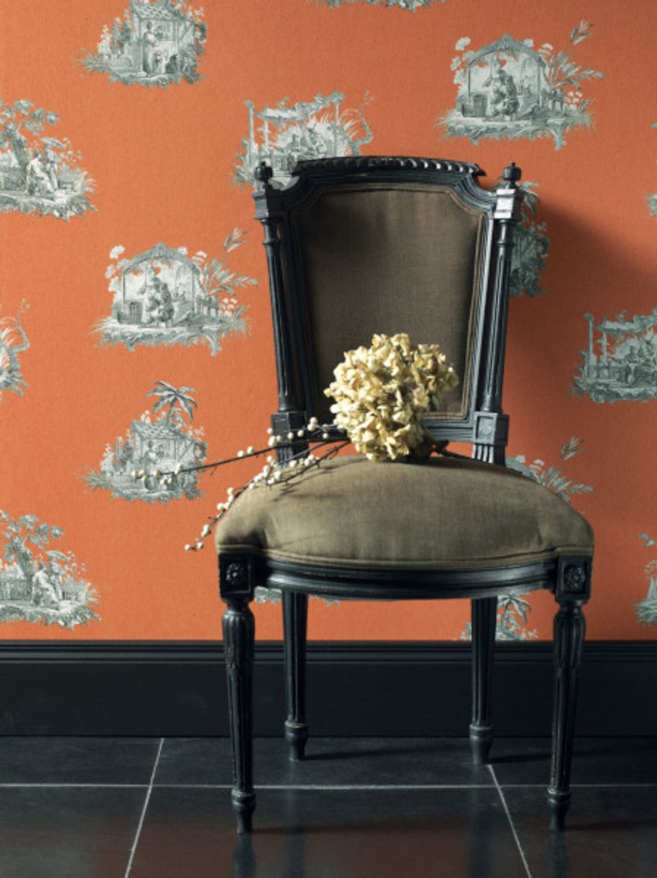 Chinoiserie Fontainebleau Wallpaper - Gold - Casadeco - 81542203 - Premier Wallcovering