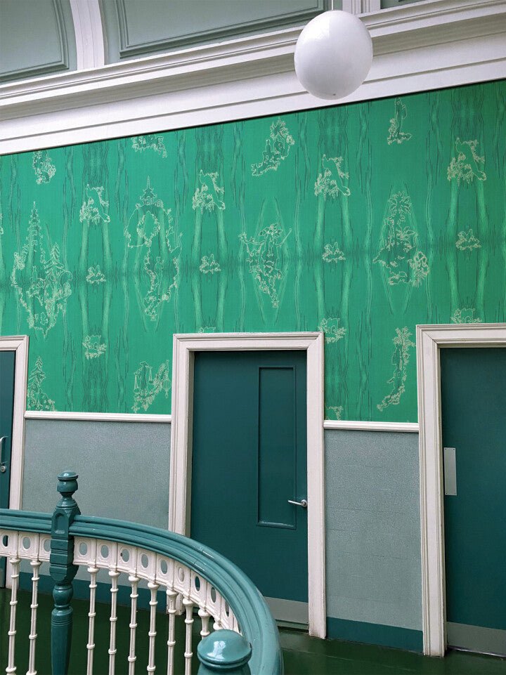 Chinoiserie Scenic Wallpaper - Emerald - Timorous Beasties - TB/CNSC/ENW/04 - Premier Wallcovering
