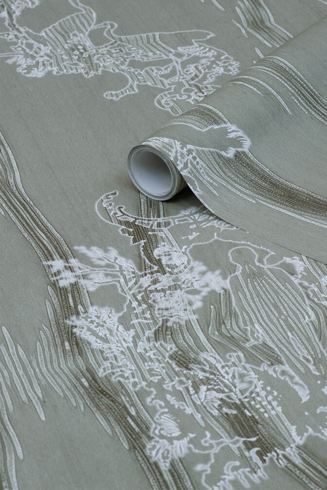 Chinoiserie Scenic Wallpaper - Olivine - Timorous Beasties - TB/CNSC/ENW/02 - Premier Wallcovering