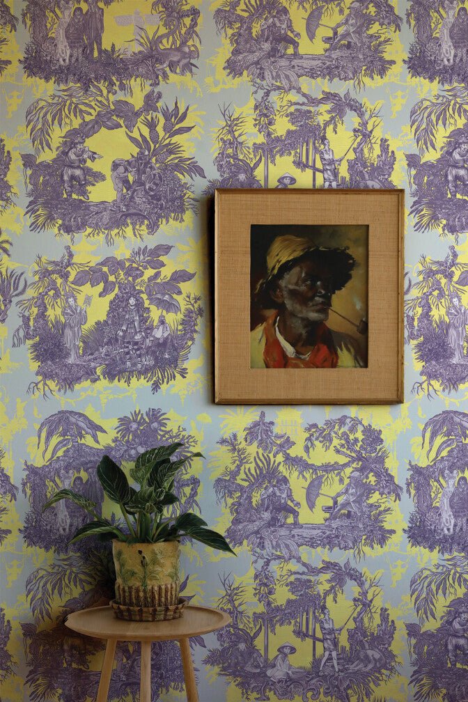 Chinoiserie Toile Wallpaper - Lavender Custard - Timorous Beasties - TB/CTOILE/LALQ/03 - Premier Wallcovering
