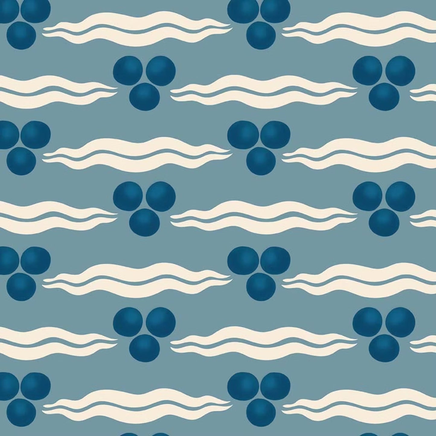 Chintamani Wallpaper - Antique Blue - Ottoline - W/CHIN/101/3 - Premier Wallcovering