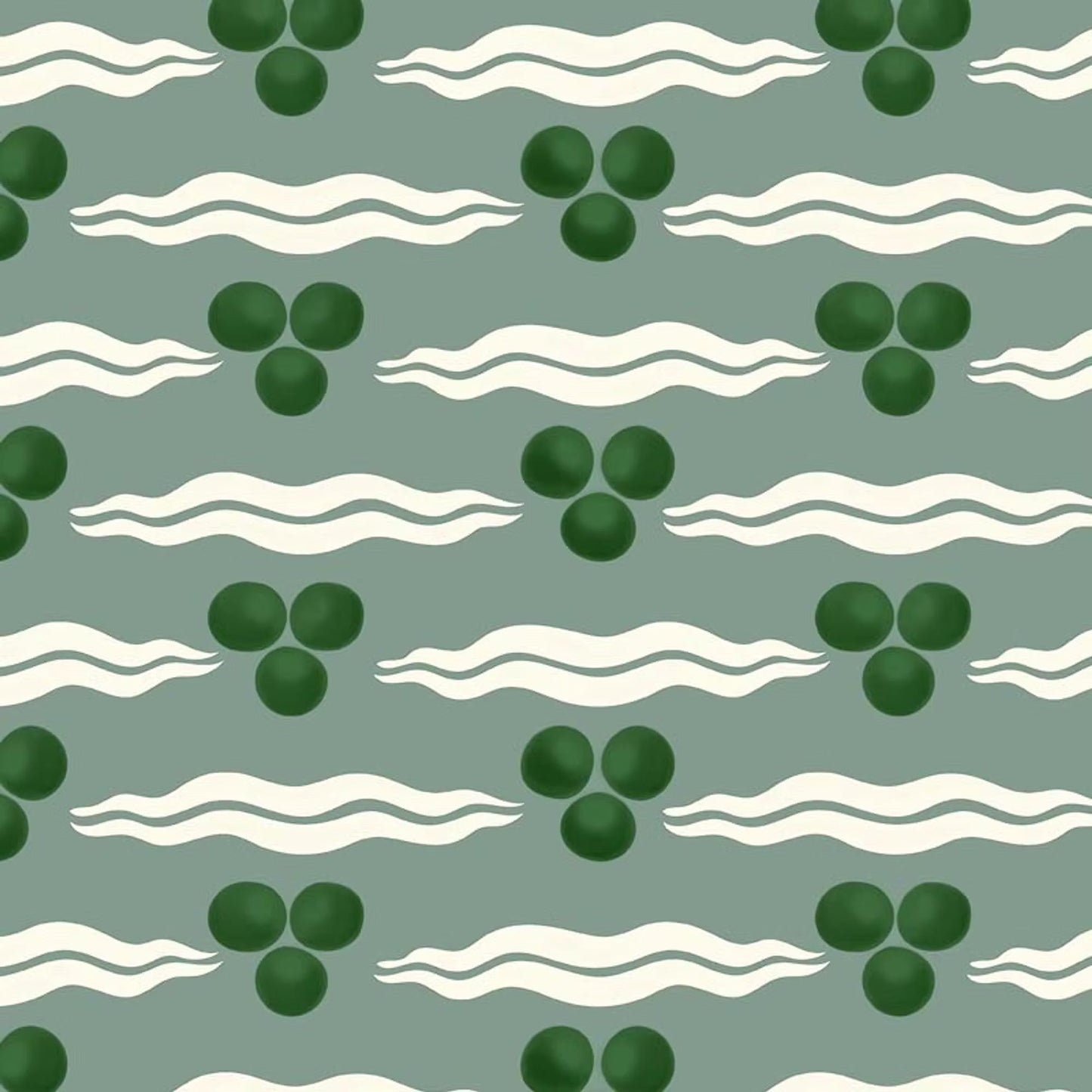 Chintamani Wallpaper - Antique Green - Ottoline - W/CHIN/101/2 - Premier Wallcovering