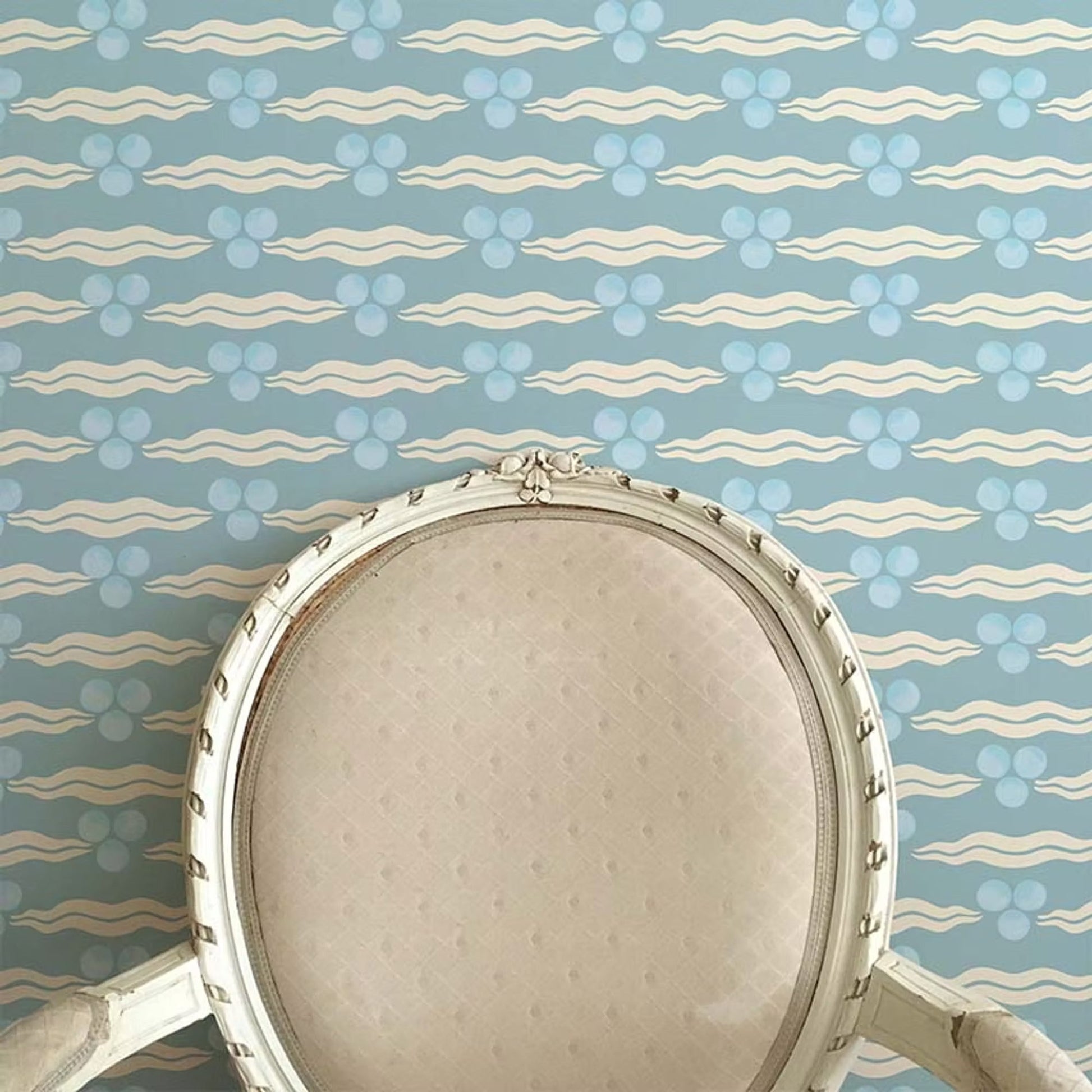 Chintamani Wallpaper - Light Blue - Ottoline - W/CHIN/101/7 - Premier Wallcovering