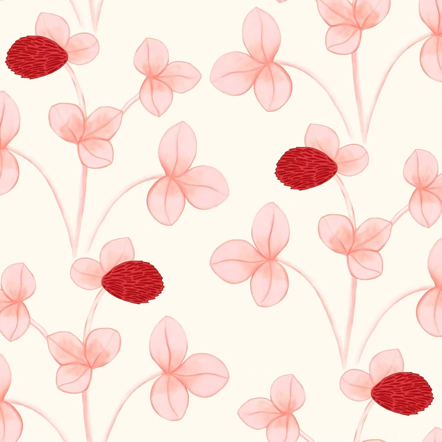 Chintz Constance Wallpaper - Pink - Ottoline - W/CHINZ/102/5 - Premier Wallcovering