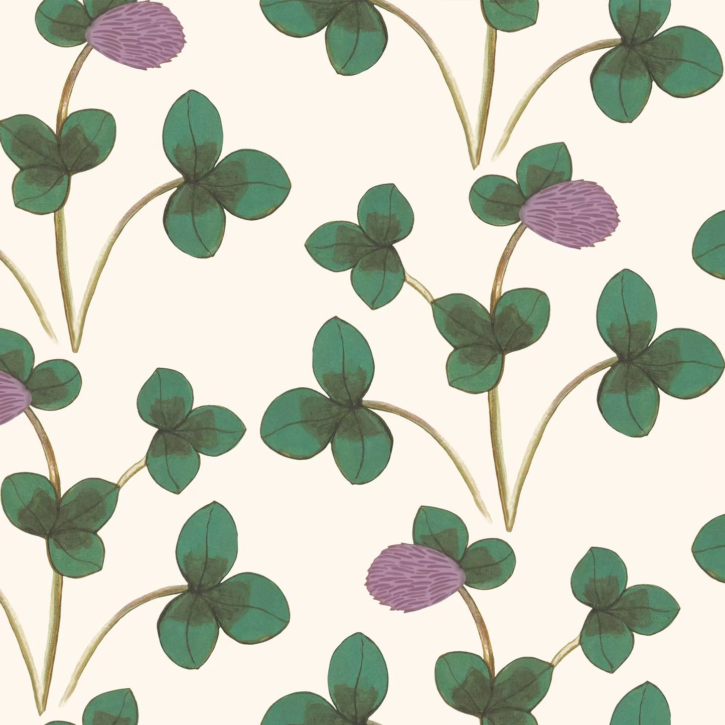 Chintz Constance Wallpaper - Green and Lilac - Ottoline - W/CHINZ/102/2 - Premier Wallcovering