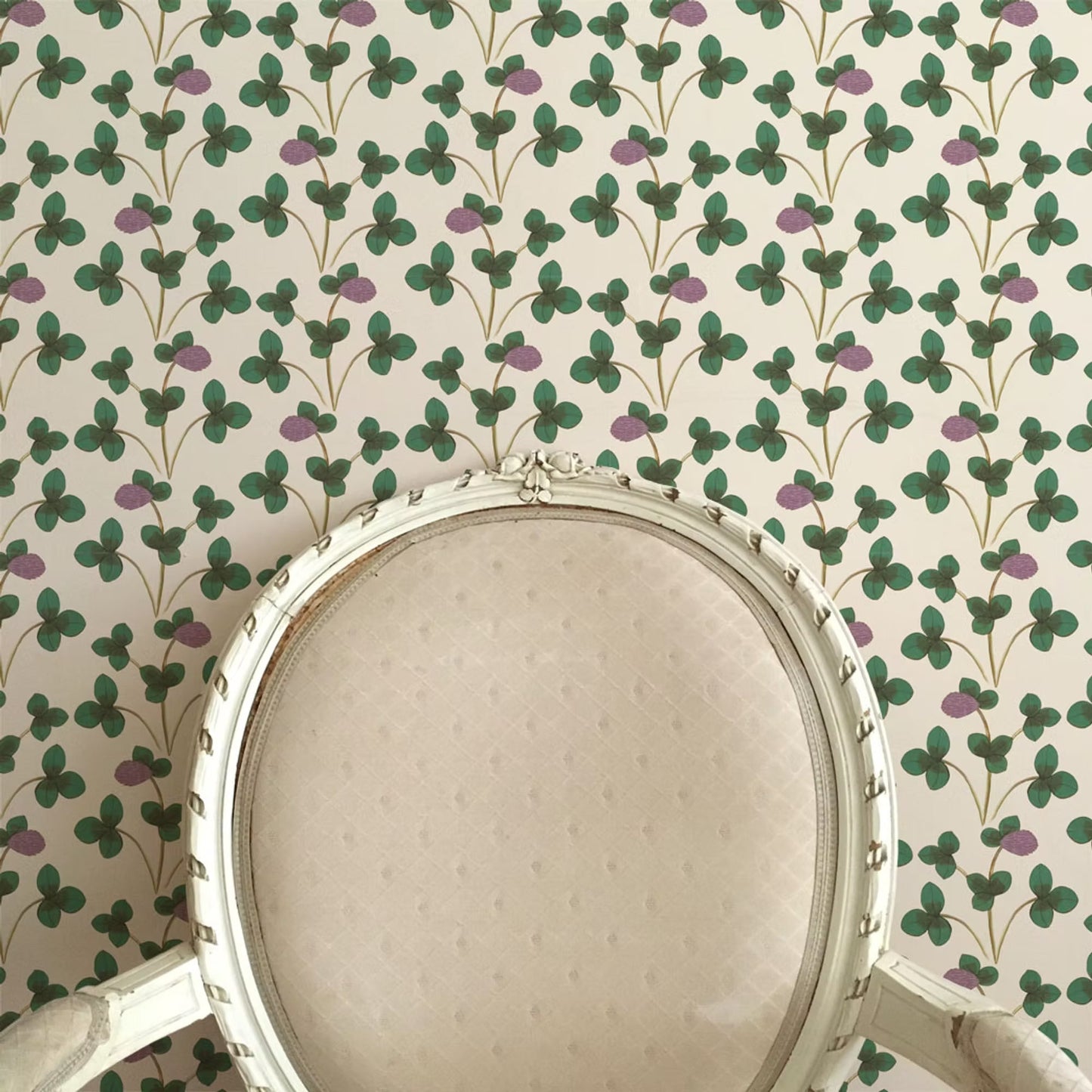 Chintz Constance Wallpaper - Green and Lilac - Ottoline - W/CHINZ/102/2 - Premier Wallcovering