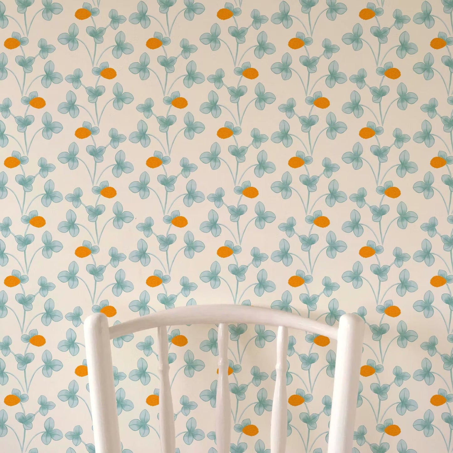 Chintz Constance Wallpaper - Light Blue & Marigold - Ottoline - W/CHINZ/102/4 - Premier Wallcovering