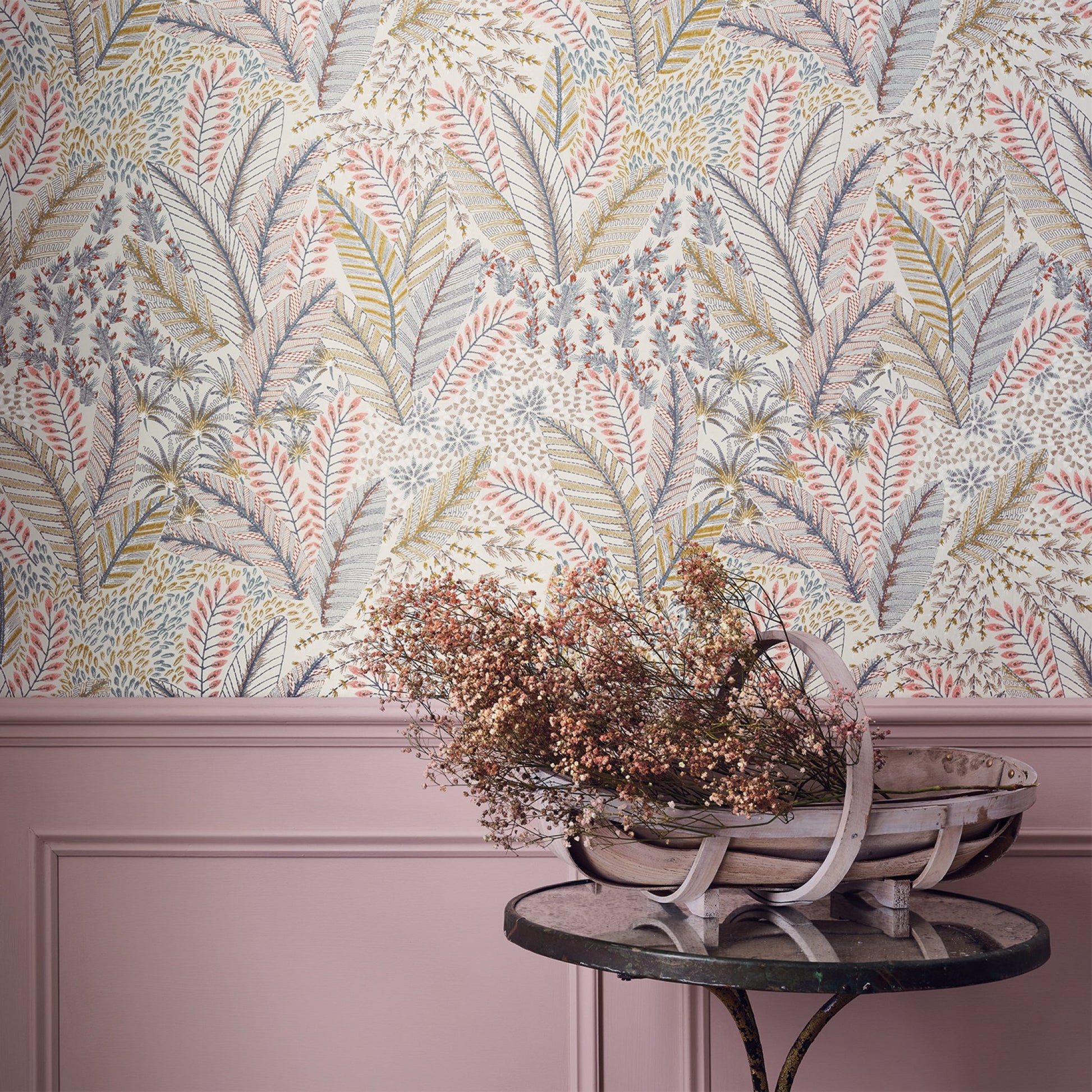 Chiraco Wallpaper - Sorbet - Romo - Pluma - W441/02 - Premier Wallcovering