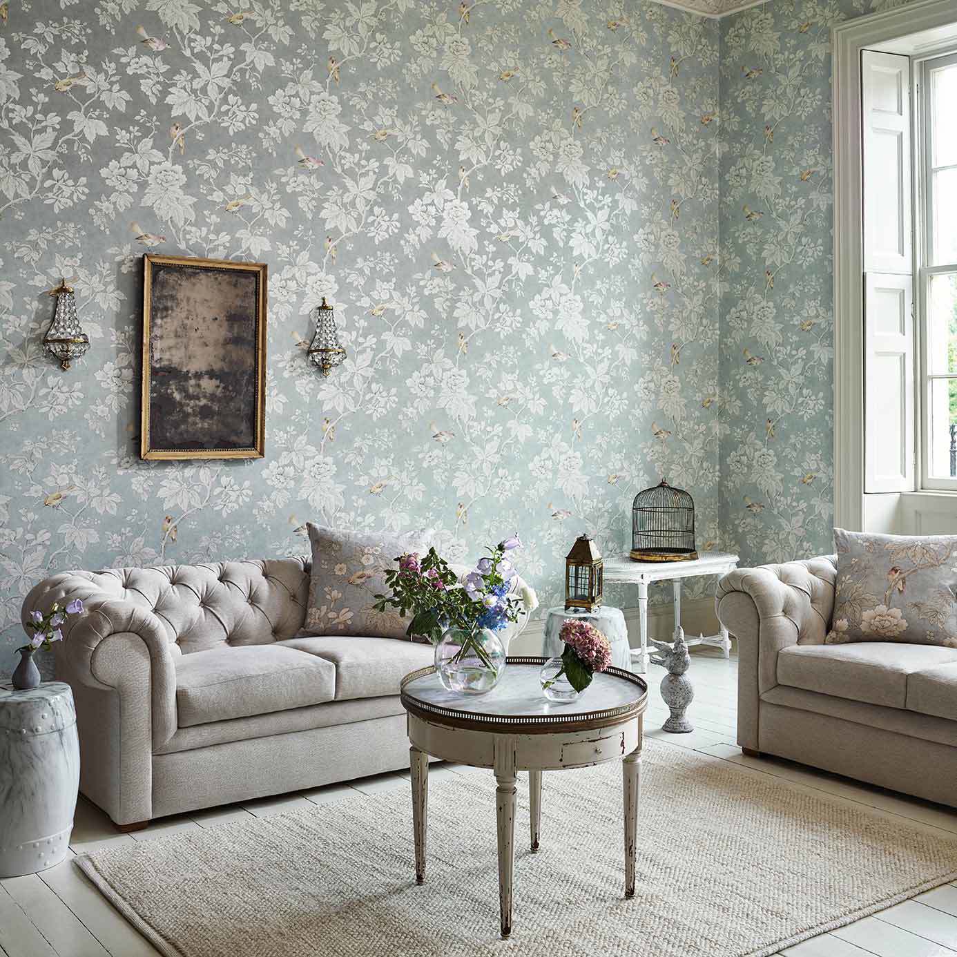 Chiswick Grove Wallpaper - Gold - Sanderson - DDAM216385 - Premier Wallcovering