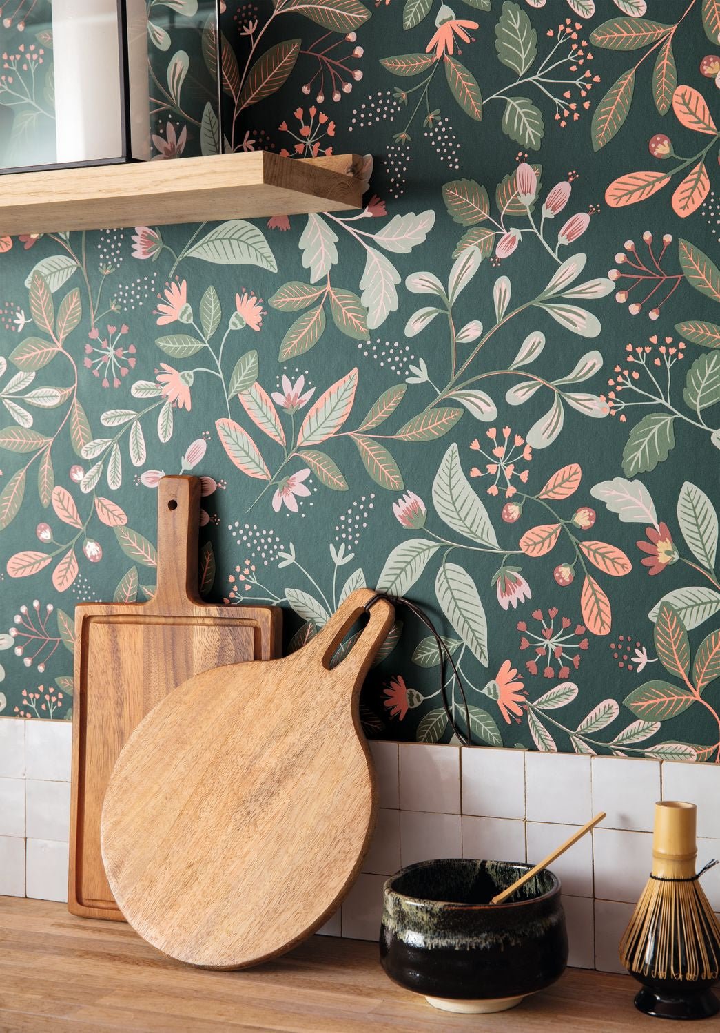 Chloe Wallpaper - Vert Emeraude - Caselio - 103087172 - Premier Wallcovering