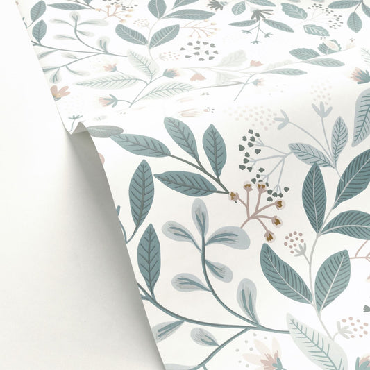 Chloe Wallpaper - Bleu Fume - Caselio - 103086006 - Premier Wallcovering