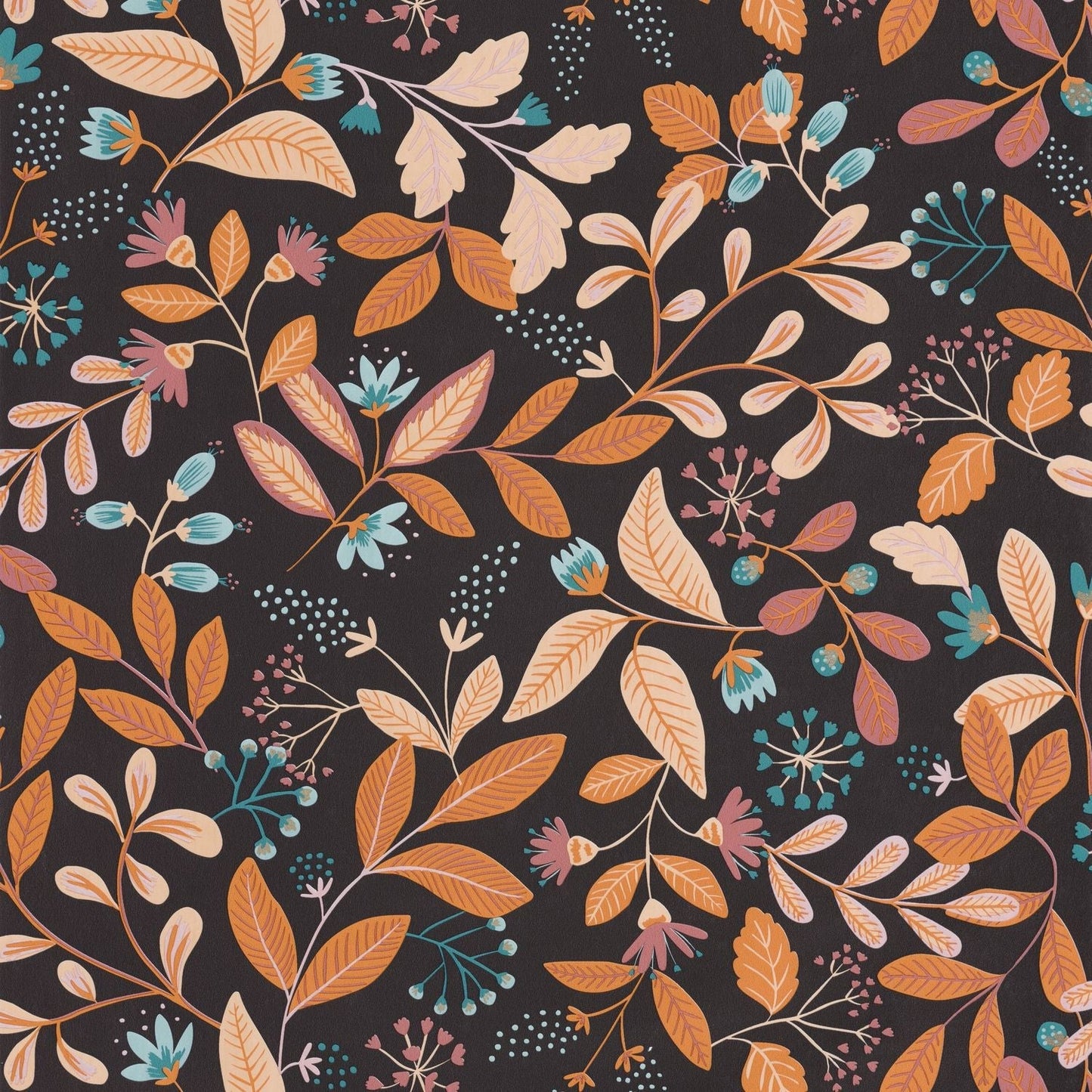 Chloe Wallpaper - Ocre Noir - Caselio - 103082136 - Premier Wallcovering