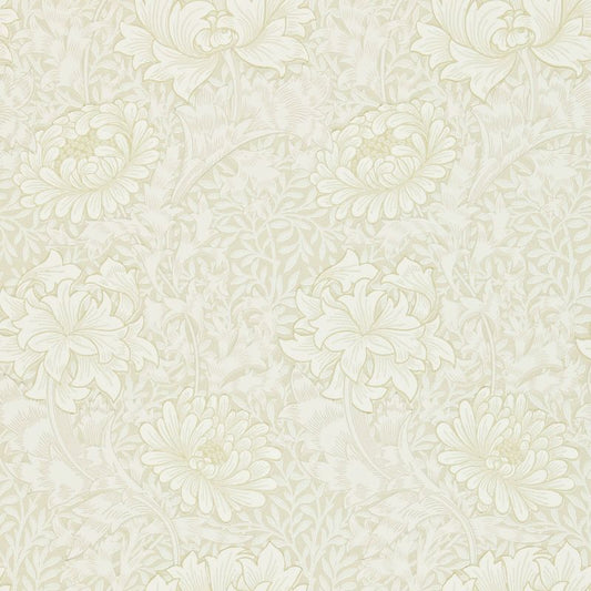 Chrysanthemum Wallpaper - Chalk - Morris & Co - 216823 - Premier Wallcovering