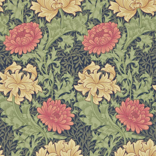 Chrysanthemum Wallpaper - Chalk - Morris & Co - 216823 - Premier Wallcovering