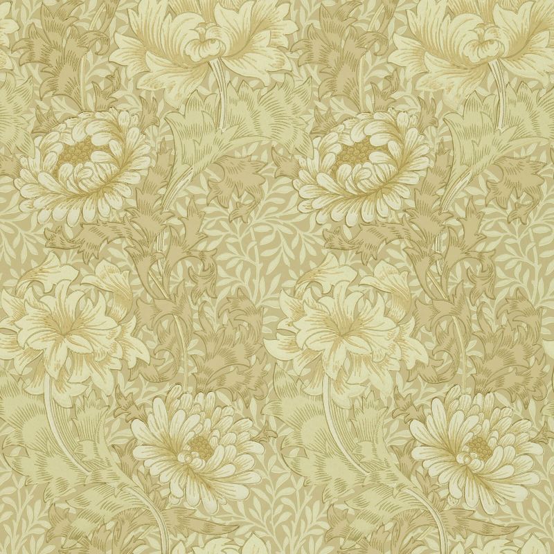 Chrysanthemum Wallpaper - Ivory/Canvas - Morris & Co - WM7612/8 - Premier Wallcovering