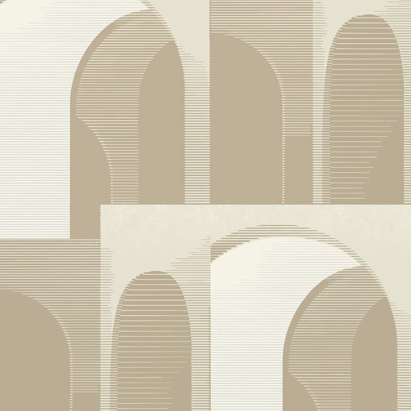 Ciara Ada Geometric Wallpaper - Natural/Cream - Grandeco - A63302 - Premier Wallcovering