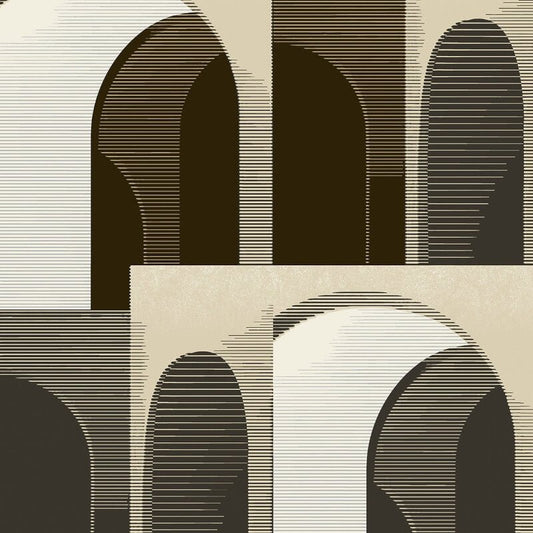 Ciara Ada Geometric Wallpaper - Black/Cream - Grandeco - A63301 - Premier Wallcovering
