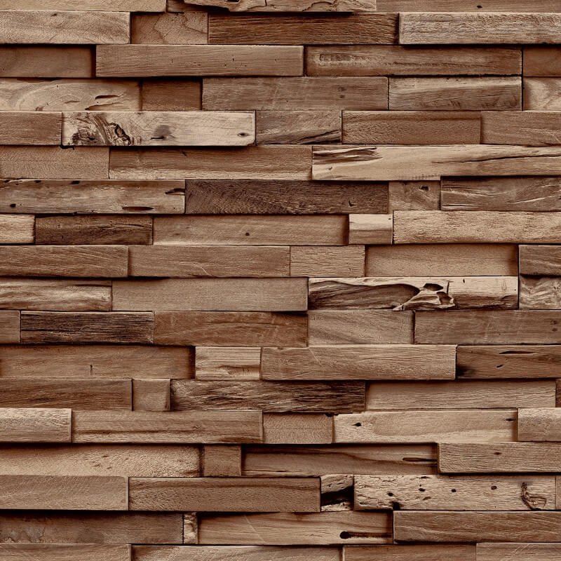 Ciara Colorado Wood Slat Effect Wallpaper - Brown - Grandeco - A64003 - Premier Wallcovering