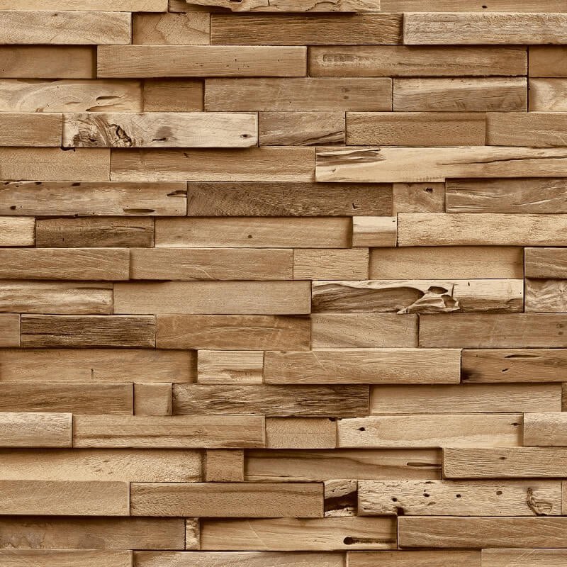 Ciara Colorado Wood Slat Effect Wallpaper - Beige - Grandeco - A64001 - Premier Wallcovering