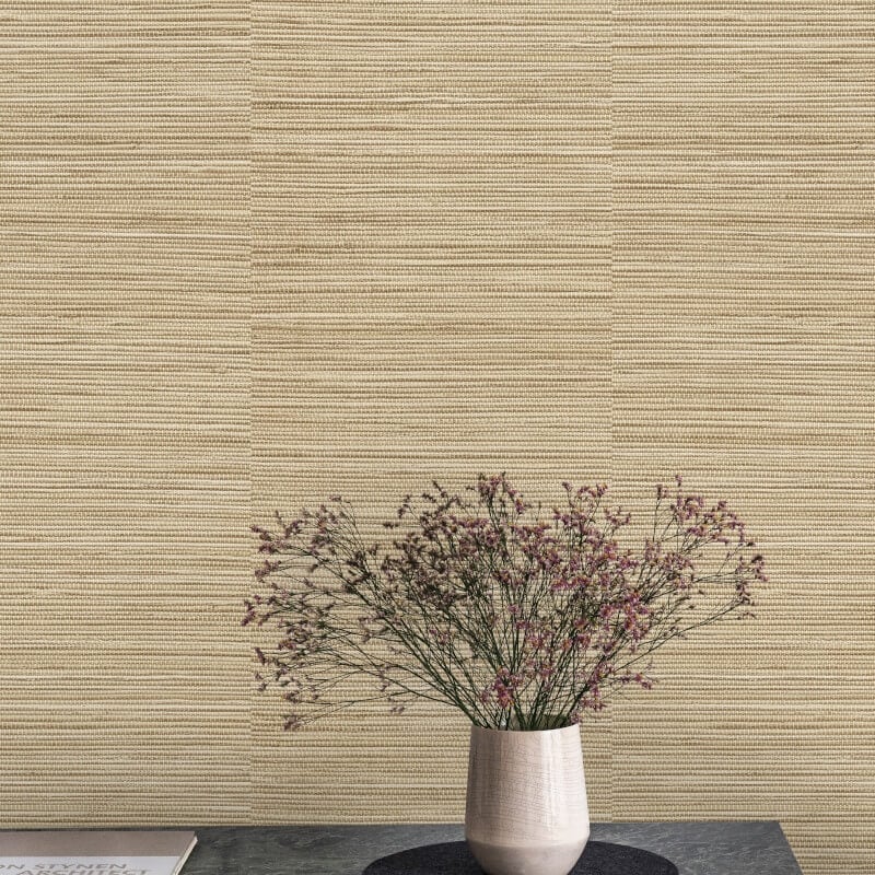 Ciara Java Grasscloth Wallpaper - Beige - Grandeco - A62902 - Premier Wallcovering