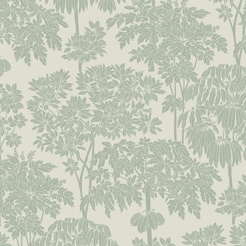 Ciara Tonal Trees Wallpaper - Cream/Green - Grandeco - A63402 - Premier Wallcovering