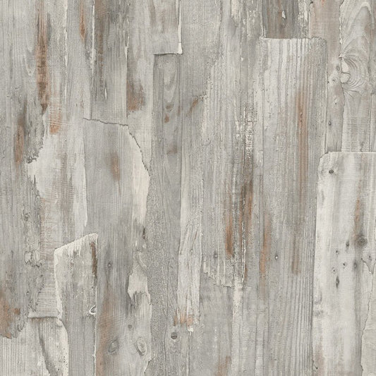 Ciara Wooden Wall Wallpaper - Grey/Brown - Grandeco - A62801 - Premier Wallcovering