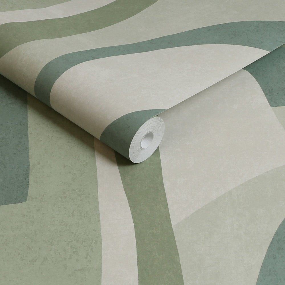Circumflex Wallpaper - Green - Next - 128826 - Premier Wallcovering