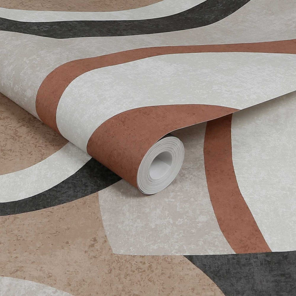 Circumflex Wallpaper - Brown - Next - 121181 - Premier Wallcovering