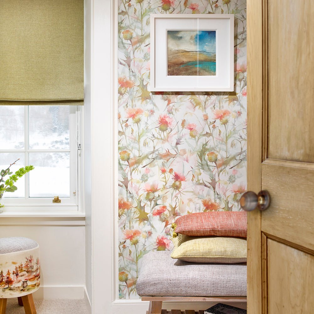 Cirsium Wallpaper - Russet - Voyage Maison - CIRSIUN/WPO/RUS - Premier Wallcovering