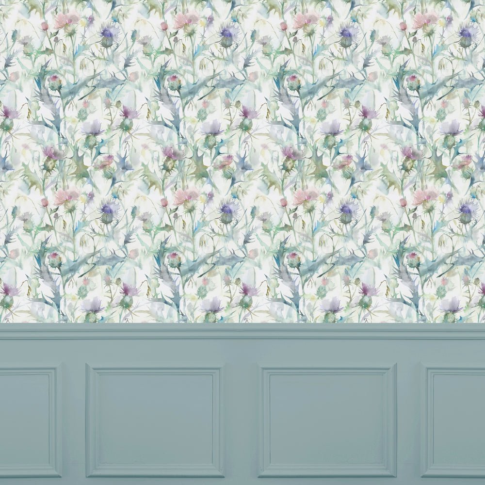 Cirsium Wallpaper - Damson - Voyage Maison - CIRSIUN/WPO/DAM - Premier Wallcovering