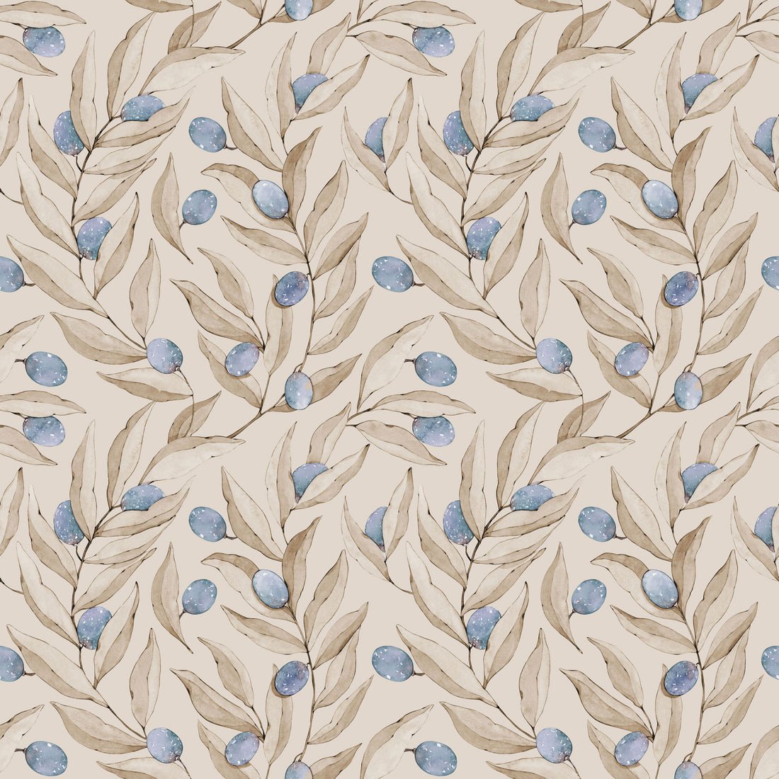 Citrus Wallpaper - Blue - Summer Gray - Premier Wallcovering