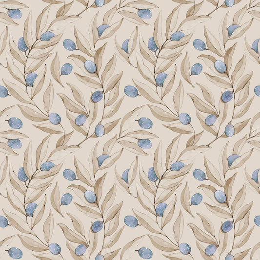 Citrus Wallpaper - Blue - Summer Gray - Premier Wallcovering