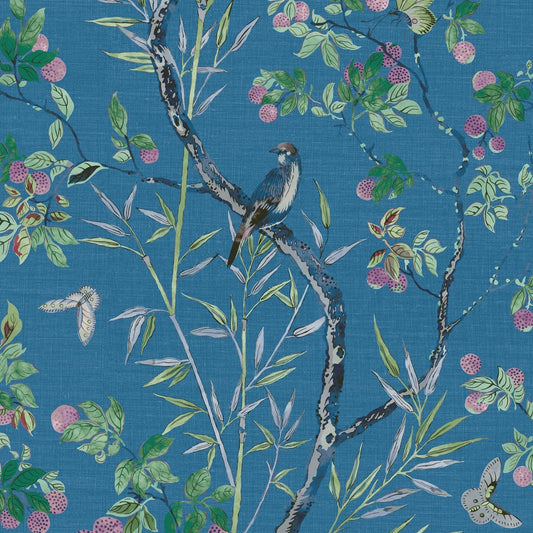 Claire Wallpaper - Navy - Thibaut - T42008 - Premier Wallcovering