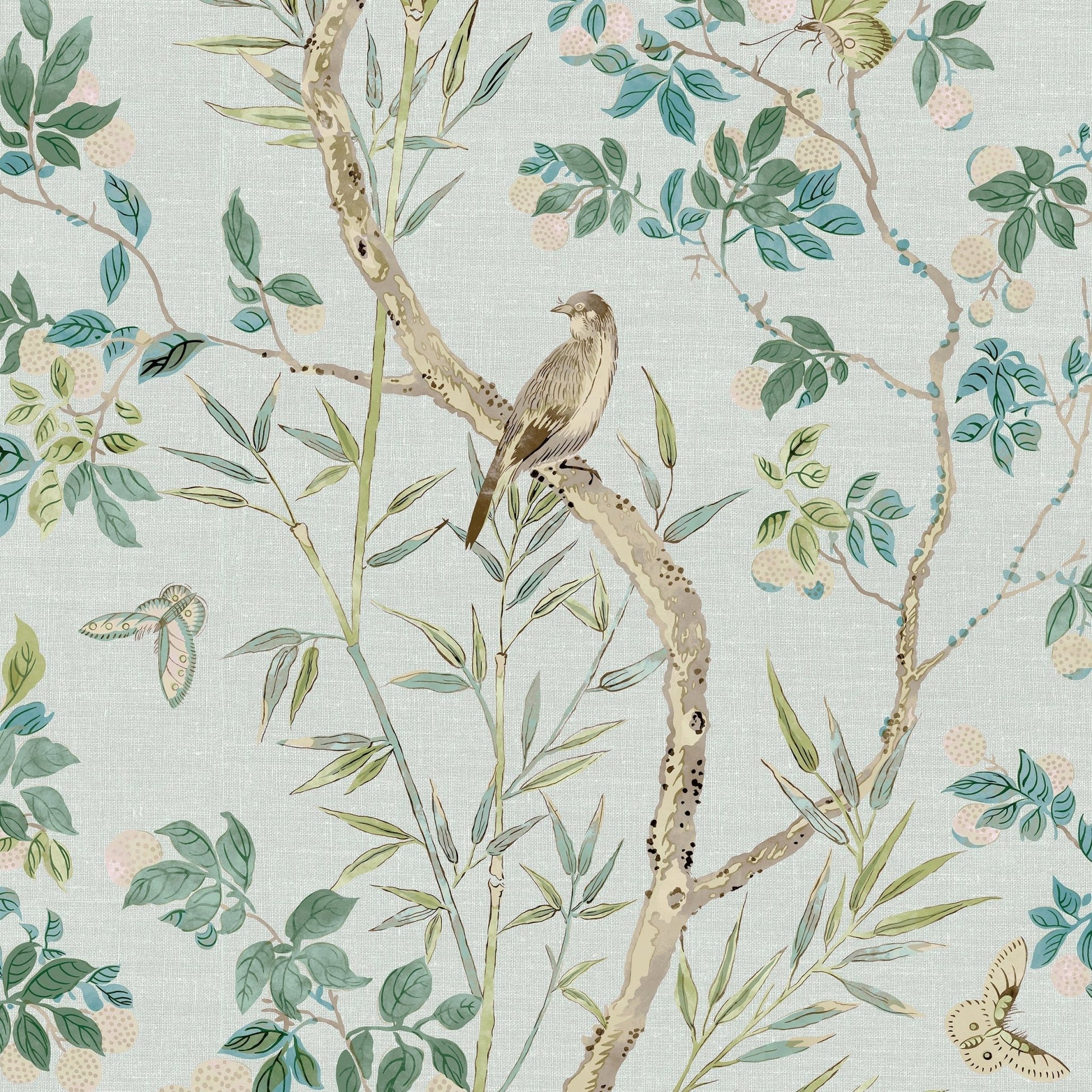 Claire Wallpaper - Spa Blue - Thibaut - T42010 - Premier Wallcovering