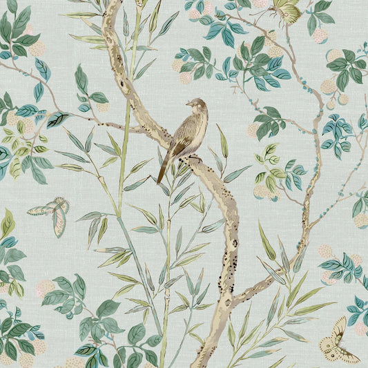 Claire Wallpaper - Spa Blue - Thibaut - T42010 - Premier Wallcovering