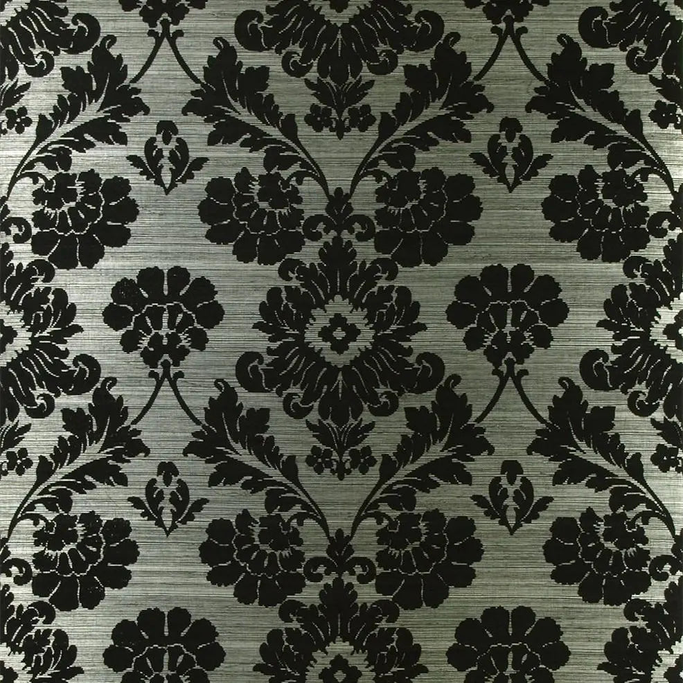 Clandon Metallic Wallpaper - Gunmetal - P511/01 - Designers Guild - Premier Wallcovering