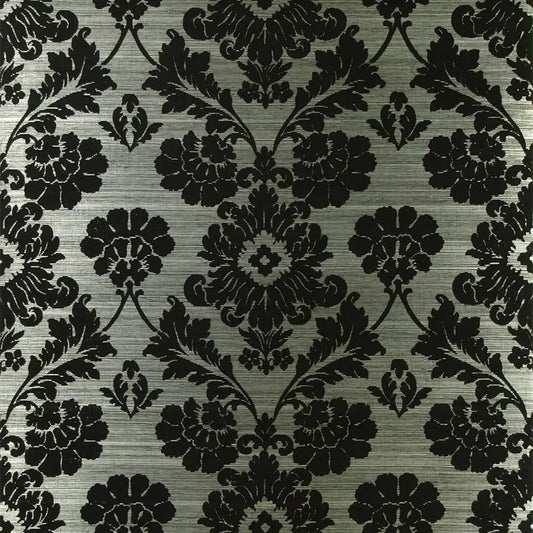 Clandon Metallic Wallpaper - Gunmetal - P511/01 - Designers Guild - Premier Wallcovering