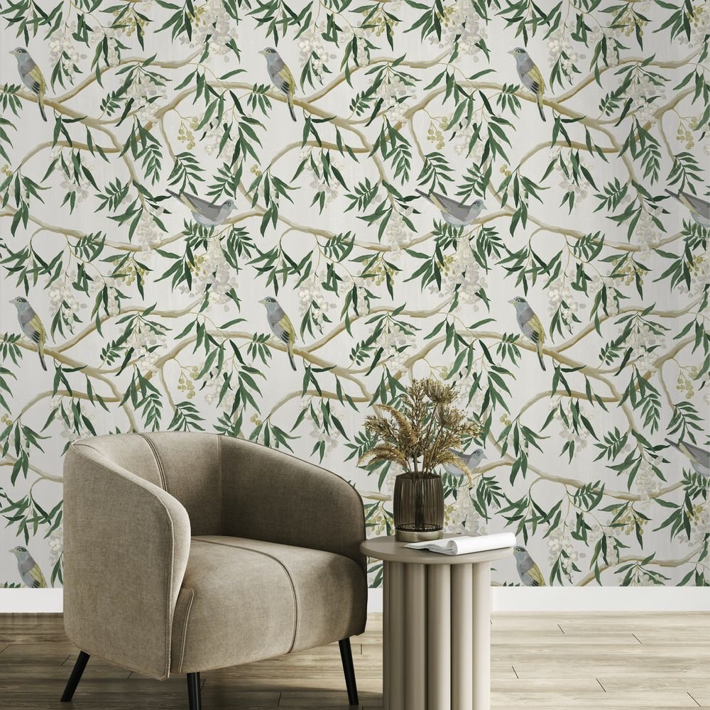 Clarendon Wallpaper - Fern Whisper - Timothy Wilman - TW2517 - Premier Wallcovering