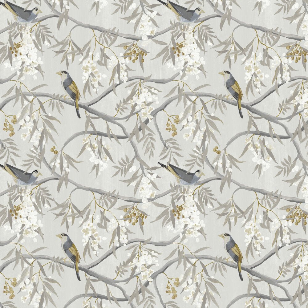 Clarendon Wallpaper - Dove Grey - Timothy Wilman - TW2516 - Premier Wallcovering