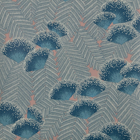 Clarice Wallpaper - Soft Blue - 1838 wallcoverings - 1907 - 138 - 01 - Premier Wallcovering