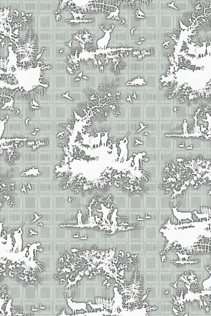 Classic Hunt Wallpaper - Grey - Timorous Beasties - TB/CLH/MICA/02 - Premier Wallcovering