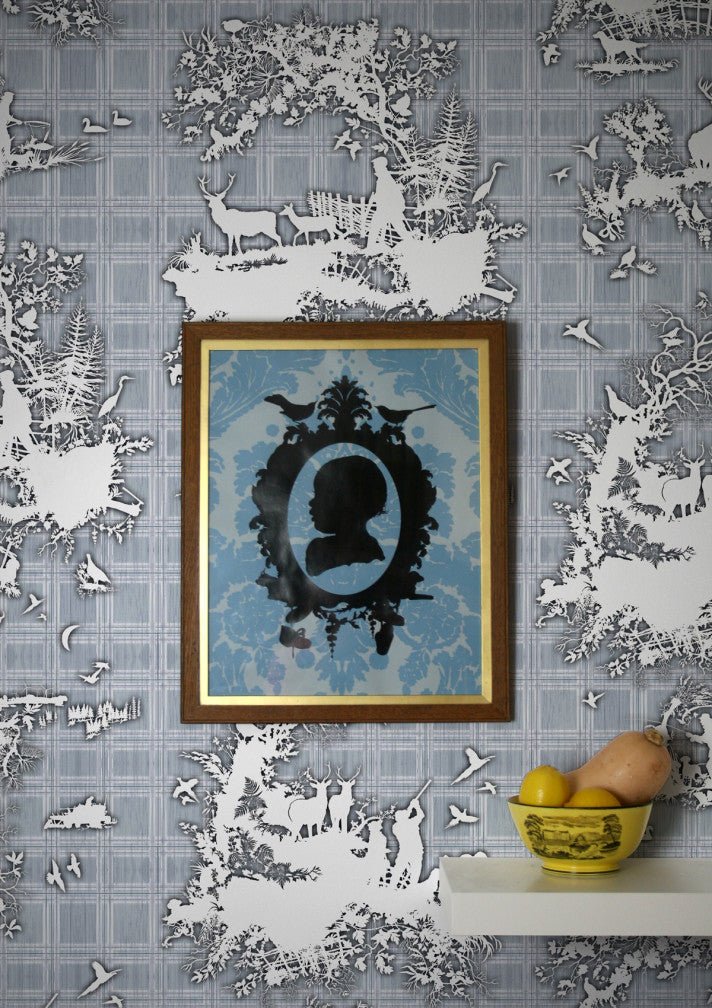 Classic Hunt Wallpaper - Blue - Timorous Beasties - TB/CLH/MICA/03 - Premier Wallcovering