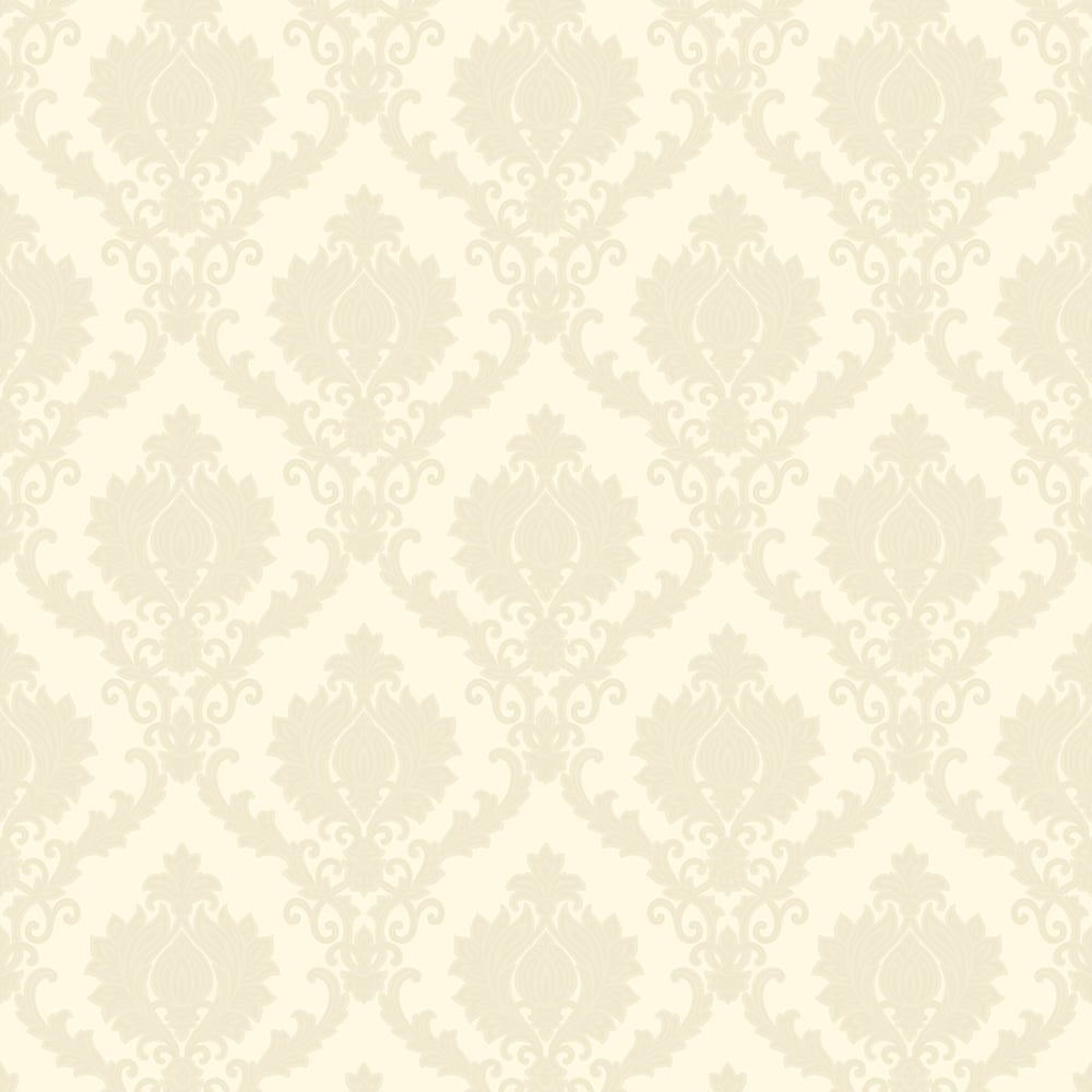 Classic Italian Delicate Damask Wallpaper - Ivory - Galerie - 23640 - Premier Wallcovering